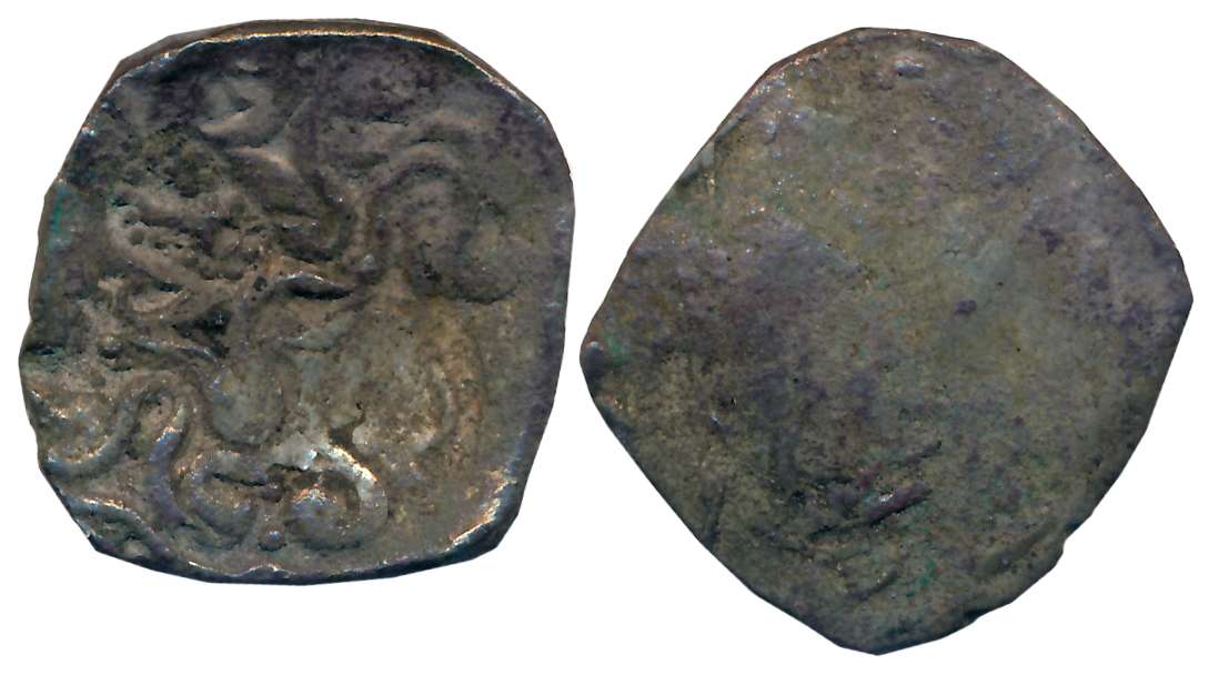 Punch Marked, Attributed to Kuru / Uttara Panchala Mahajanapada, Silver Vimshatika, 4.36g,