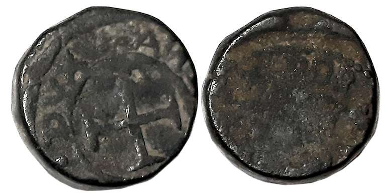 D. Filipe II, Copper, 7.33g, Token issue, Obv: Cross within a circle, circular legend, Rev