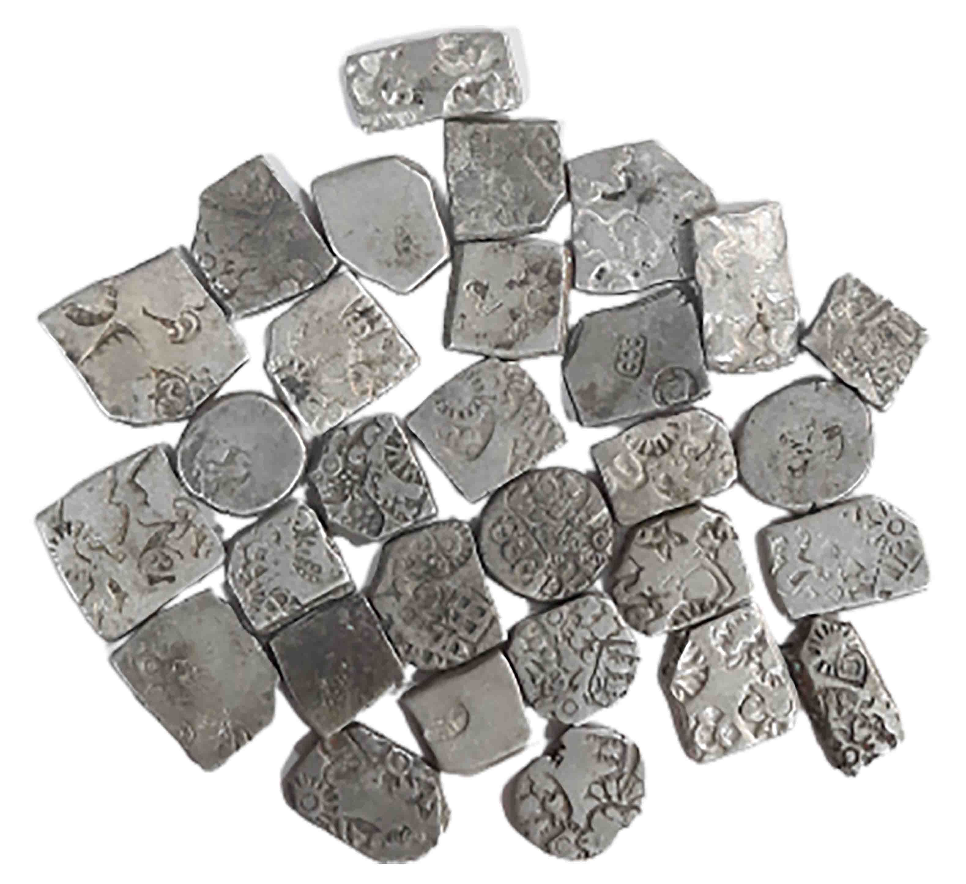Magadha Imperial, Silver (30), Punch Marked, various Punches & types. Fine to very fine. 3