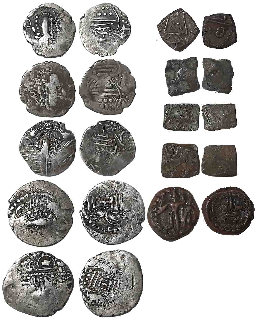 Ancient, Copper Punch marked (3), Medieval, Silver, Gadhaya (5), Shiv Ganga, Rajas Copper 